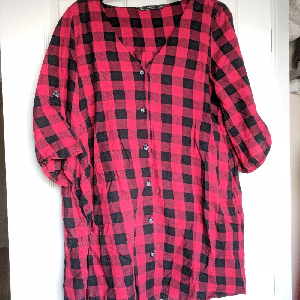 Zara thin flannel tunic
